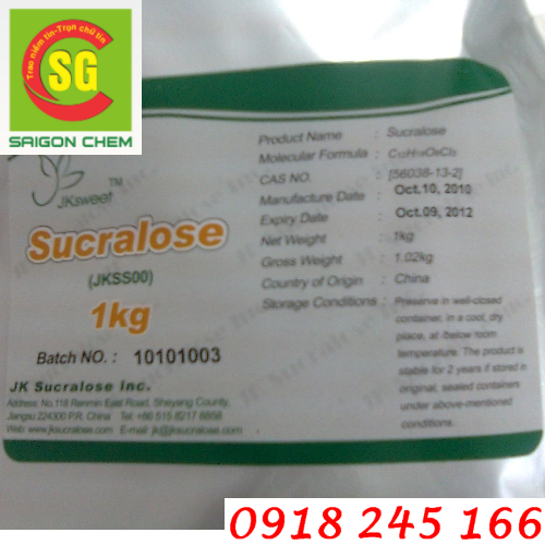 chất tạo ngọt đường Sucralose